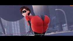 1girls 3d 3d_(artwork) 3d_model ass_focus bent_over big_ass big_butt disney elastigirl helen_parr leaning_forward looking_at_viewer looking_back looking_back_at_viewer mature_female milf pixar pixar_mom shadman_homage short_hair smitty34 the_incredibles thick_ass thick_thighs wide_hips