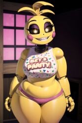 1girls ai_generated animatronic anthro avian avian_humanoid big_breasts bird bird_girl bird_humanoid boobs bottom_heavy breasts busty chicken chicken_girl chicken_humanoid cleavage curvaceous curvy curvy_figure daidouji_(artist) eyelashes eyes female five_nights_at_freddy's five_nights_at_freddy's_2 fnaf hips hourglass_figure huge_breasts humanoid large_breasts legs scottgames slim_waist thick thick_legs thick_thighs thighs tits top_heavy top_heavy_breasts toy_chica_(fnaf) voluptuous waist wide_hips yellow yellow-skinned_female yellow_body yellow_fur yellow_hair yellow_skin