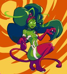 ass beast_boy beast_girl_(dc) breasts claws darkstalkers dc gearfou genderswap_(mtf) revealing_clothes rule_63 rule_63 smile tagme teen_titans thighs