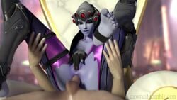 1boy 1girls 3d anal animated areolae backsack balls barefoot big_penis blender bodysuit breasts_out cawneil clothed_female_nude_male faceless_male feet female gloves headgear human long_hair male masturbating_while_penetrated medium_breasts nipples no_bra overwatch penis ponytail purple_hair purple_skin purple_toenails sex soles sound stirrup_legwear straight tagme toeless_legwear toes video widowmaker