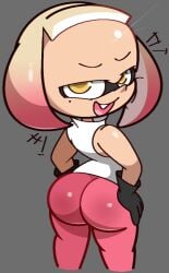 ass_focus big_ass breastless bubble_butt butt_crack clothed female female_only nintendo open_mouth pants pearl_(splatoon) splatoon tight_clothing tight_pants vilepluff yoga_pants