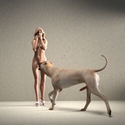 3d animal_cum animal_genitalia animal_penis black_eyes blonde_hair canine canine_penis casting coercion completely_nude_female contract cum daz_studio degradation dog_sperm fashion_model female firm_breasts forced great_dane human humiliation jollybizz lights medium_breasts model modelling naked oral oral_sex photo_shoot photosession rape sad sandra_lux sex sexual_harassment skinny slim_waist sniffing sniffing_pussy sperm story studio tricked tricked_into_sex zoophilia