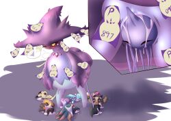 absurd_res anthro belly big_belly birth darlondemonic female frillish hi_res hoopa mimikyu misdreavus mismagius nintendo phantump pokémon_(species) pokemon pokemon_(species) pokemon_gsc pokemon_rse pokemon_sm pokemon_xy pregnant pregnant_female pumpkaboo push pushing sableye shuppet