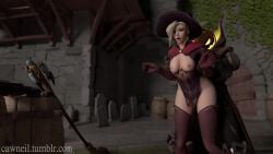 1boy 1boy1girl 1girls 3d ambiguous_penetration angela_ziegler animated blonde_hair breasts cawneil clothed_sex female from_behind gabriel_reyes halloween halloween_costume human male mask mercy overwatch pale_skin pumpkin_head pumpkin_reaper reaper reaper_(overwatch) shorter_male sound standing standing_sex tagme taller_female thighhighs thighs video witch_hat witch_mercy