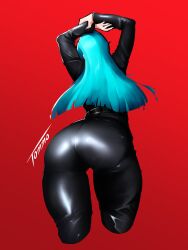 1girls artist_request arttomislav ass ass_focus behind behind_view big_ass big_butt blue_hair clothed fat_ass female female_only fully_clothed huge_ass huge_butt large_ass megami_tensei nemissa_(megami_tensei) shin_megami_tensei soul_hackers stretch stretching tagme_(artist) thick_ass tight_clothes tight_clothing tight_fit tight_pants