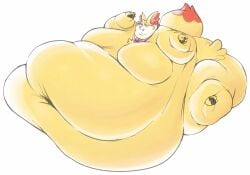 big_breasts breasts female fennekin huge_breasts overweight pokemon pokemon_(species) thick_thighs wiishyishii