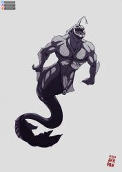 abs alien anthro ben_10 biceps cartoon_network fish garvan genitals hi_res male male_only marine muscular muscular_anthro muscular_male nipples pecs penis piscciss_volann ripjaws sharp_teeth solo teeth underwater water