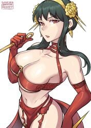 1girls assassin big_breasts black_hair breasts female female_human female_only fit fit_female human large_breasts light-skinned_female light_skin mature_female navel pale-skinned_female pale_skin redjet slim_waist solo spy_x_family tagme thorn_princess white_skin wide_hips yor_briar yor_forger