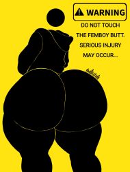 1boy 2020s 2023 ass big_ass big_butt big_thighs black_body black_hoodie black_skin bottomless butt fat_ass fat_butt femboy femboy_focus femboy_only feminine feminine_body feminine_male feminine_pose girly hoodie hoodie_only huge_ass huge_butt huge_thighs male male_focus male_only no_pants solo text thick thick_ass thick_butt thick_hips thick_legs thick_thighs thighs videogamedunky warning_sign warning_sign_person