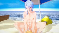 2boys 3d anal anal_sex animated artist_request beach beach_sex blue_hair bouncing_penis completely_nude cowboy_position cowgirl_position erect_penis erect_while_penetrated genshin_impact kamisato_ayato legs_apart legs_spread light-skinned_male light_blue_hair male male/male male_only nude nude_male outdoor_nudity outdoor_sex outdoors outdoors_sex outside outside_sex pov pretty_boy public_sex riding_penis seaside tagme thoma_(genshin_impact) video water yaoi