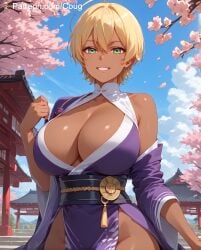 1girls ai_generated big_breasts cougwe food_wars mito_ikumi shokugeki_no_souma stable_diffusion