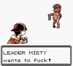 animated breasts condom ethan_(pokemon) exposed_breasts kasumi_(pokemon) leftloversz misty_(pokemon) misty_(pokemon_hgss) orange_hair pixel_animation pixel_art pokemon pussy teasing