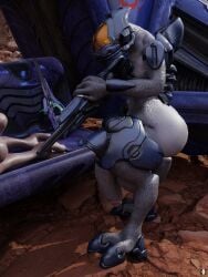 3d alien armor big_penis elite_(halo) femboy god_arch(artist) gun halo_(game) halo_(series) huge_balls huge_butt huge_cock hyper_balls hyper_penis penis sangheili tagme