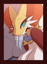 <3_eyes 1girls 2023 2d animated anthro balls big_breasts blowjob blue_eyes bow_tie breasts canid canine cleavage close-up cock cock_hungry cum_swallowing deep_blowjob deep_oral deepthroat deepthroat_no_hands delphox delphox_waitress dick eyelashes faceless_character faceless_male fellatio female fox furry generation_6_pokemon genital_fluids genitals gif hands-free heart heart-shaped_pupils hi_res huge_breasts licking lips long_orgasm looking_at_viewer male male/female mammal nintendo no_gag_reflex on_side oral oral_penetration oral_sex penetration penile penis penis_lick pokémon_(species) pokemon pokemon_(species) prolonged_cumshot r-mk saliva saliva_on_penis saliva_trail seductive_mouth sex sucking_penis tongue tongue_out yellow_fur