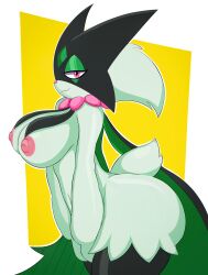 absurd_res adorable anthro areola big_ass big_breasts breasts capikeeta cute cute_face female female_only generation_9_pokemon hi_res meowscarada nintendo nipples pink_areola pink_nipples pokemon pokemon_(species) pokemon_sv smile solo solo_female