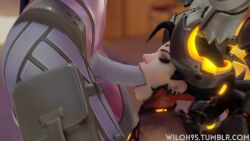 3d animated bodysuit futa_on_female futanari oral overwatch tagme video widowmaker wiloh95