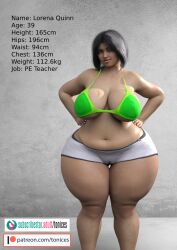 1girls 3d ass big_breasts bimbo bottom_heavy breasts busty character_age character_bio character_height character_profile character_sheet character_weight chest cleavage curvaceous curvy curvy_figure fat_ass female female_only fit fit_female gigantic_ass gigantic_breasts hips hourglass_figure huge_ass huge_breasts human hyper_ass large_ass large_breasts latina legs light-skinned_female light_skin lips lorena_quinn massive_ass original original_character reference_sheet thick thick_ass thick_hips thick_legs thick_thighs thighs three_sizes tonices upper_body voluptuous waist wide_hips