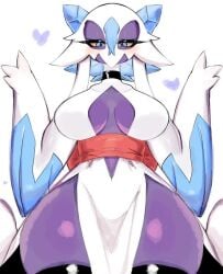 anthro big_breasts froslass ghost pokemon pokemon_(species) purple_skin thick_thighs usa37107692 yukimenoko