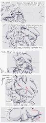 absurd_res andromorph anthro archie_comics cunnilingus cuntboy dialogue duo english_text genitals heart hi_res intersex intersex/male male oral profanity pussy scourge_the_hedgehog sega sex sonic_(series) sonic_the_hedgehog sonic_the_hedgehog_(archie) sonic_the_hedgehog_(comics) sonic_the_hedgehog_(series) speech_bubble stuck text the_big_yikes through_wall vaginal_penetration