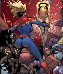 1girls ass ass_focus avengers big_ass big_butt black_widow_(marvel) blonde_hair breasts captain_marvel carol_danvers comic_page dat_ass david_curiel fat_ass female female_focus female_superhero heroine huge_ass human leinil_francis_yu light-skinned_female light_skin marvel marvel_comics pawg straight_hair superhero superheroine wide_hips