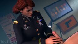 3d animated dividersfm formal_wear gun handjob looking_down meryl_silverburgh metal_gear_solid military_uniform mp4 no_sound red_hair source_filmmaker tagme tomboy video