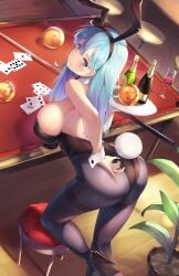 2023 ass bare_back bare_shoulders bent_over black_high_heels black_pantyhose blue_eyes blue_hair blush bulma bulma_briefs bunny_club bunny_ears bunny_girl bunny_tail bunnysuit cleavage dragon_ball dragon_ball_(classic) fake_animal_ears female_only footwear gainoob high_heels large_breasts pantyhose playboy_bunny solo_focus teenage_bulma teenage_girl teenager thick_thighs thighs uncensored wide_hips wrist_cuffs