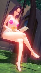 big_breasts bikini female female_only koikatsu long_legs nico_robin one_piece pinup post-timeskip sunglasses swimsuit taller_girl tenguyurilove thighs tinted_eyewear