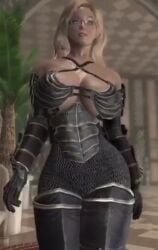 3d animated armor big_ass big_breasts bikini_armor blonde_hair blue_eyes bodysuit dat_ass dommy_mommy elf_orc_lunaire glasses huge_ass huge_breasts large_ass large_breasts rebecca_(original_character) seductive shaking skyrim tagme the_elder_scrolls tight_clothing video