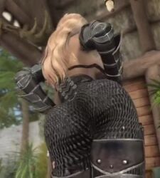 3d animated armor big_ass big_breasts bikini_armor blonde_hair blue_eyes bodysuit dat_ass dommy_mommy elf_orc_lunaire glasses huge_ass huge_breasts large_ass large_breasts rebecca_(original_character) seductive shaking skyrim tagme the_elder_scrolls tight_clothing video