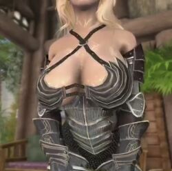 3d animated armor big_ass big_breasts bikini_armor blonde_hair blue_eyes bodysuit dat_ass dommy_mommy elf_orc_lunaire glasses huge_ass huge_breasts large_ass large_breasts rebecca_(original_character) seductive shaking skyrim tagme the_elder_scrolls tight_clothing video