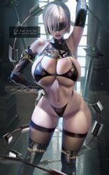 1girls big_breasts breasts cleavage cosplay crossover_cosplay female hartman_hips highleg_leotard hips holding_object hourglass_figure huge_breasts isabella_valentine large_breasts leotard light-skinned_female light_skin nier:_automata outfit_swap sakimichan short_hair slim slim_waist soul_calibur sword thick_thighs thigh_gap thighs thunder_thighs thunderthighs transforming_weapon voluptuous weapon whip white_hair wide_hips yorha_2b_(cosplay)