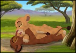 disney duo felid female female/female feral feral_on_feral french_kissing fur genitals hi_res kaion kiara kissing lion male mammal pantherine pussy rani_(the_lion_guard) the_lion_guard the_lion_king tongue tongue_out yuri