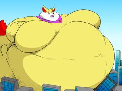 big_breasts bloated_belly breasts female fennekin funkyfatz pokémon_(species) pokemon pokemon_(species) saintdraconis