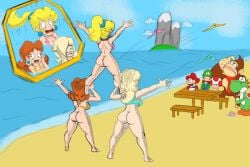 3girls ?! ass back big_ass big_butt blonde_hair bottomless breasts bubble_ass bubble_butt butt dat_ass donkey_kong earrings enf female female_focus firegon55 flower_earrings funny ginger_hair ice_cream light-skinned_female light_skin lips long_hair luigi male mario mario_(series) nintendo open_mouth parody platinum_blonde_hair ponytail pop_goes pop_goes_the_ed princess_daisy princess_peach princess_rosalina shiningtatsu shoulder_length_hair star_earrings super_mario_bros. supergon55 tied_hair toad_(mario) wardrobe_malfunction yoshi