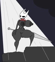 exposed_breasts exposed_nipples exposed_pussy female_only hollow_knight hornet_(hollow_knight) hourglass_figure keelgabeytheart no_panties no_shirt thick_thighs