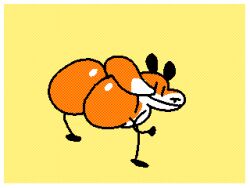 animated anthro anthro_only ass big_butt bouncing_ass flipnote_studio looking_at_viewer presenting presenting_hindquarters superiorfox twerk twerking