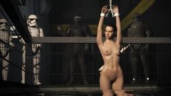 2girls 3boys 3d 3d_(artwork) angry angry_expression angry_face arms_above_head arms_up bondage captain_phasma captured captured_female captured_heroine censored censored_pussy chained chained_up chains completely_naked completely_naked_female completely_nude completely_nude_female dunking first_order_stormtrooper interrogation kylo_ren naked naked_female prison prisoner rey rey_(star_wars) sfm small_breasts socartos source_filmmaker star_wars suspended torture water water_torture wet wet_body wet_hair wet_skin