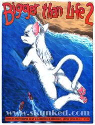 anthro anthro_only anus bigger_than_life blue_eyes boat celeste feline female fur furry hindpaw james_m_hardiman looking_back no_humans nude pussy raised_tail solo tail water