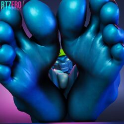 1:1 anthro balls barely_visible_genitalia barely_visible_penis big_feet claws cobalt_(rtzero) feet foot_fetish foot_focus genitals hi_res lizard lizard_(petruz) looking_at_viewer male nude_male penis reptile rtzero scalie sharp_teeth smile smiling_at_viewer sole_tunnel solo teeth toe_claws