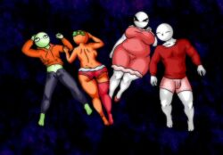 2boys2girls 2girls2boys :3 ass_crack bald bald_female bald_male belly_button black_eyes breasts chetoh chubby chubby_female claire_(chetoh) clothed clothed_female clothed_male craig_(chetoh) dress egg eggmale female floating fly_open green_body heels hoodie jeans leaf leaf_hair looking_up male mandy_(chetoh) oc orange orange_body orange_hoodie original original_character original_characters rear_view red_bottomwear red_dress red_sweater red_topwear red_underwear sideboob smile smiling smiling_at_partner stockings sweater topless topless_female underwear white_body wink winking