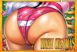1girls accurate_art_style ai_generated big_breasts breasts charlotte_smoothie christmas christmas_clothing christmas_outfit christmas_present female female_focus female_only grandgoonart holidays juicy_lips kissing lips lipstick manga manga_cover manga_page manga_style one_piece patreon patreon_username santa_costume santa_hat shonen_jump solo solo_female solo_focus
