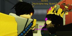 3d agent_(decaying_winter) angry angry_female annoyed annoyed_female aurora_(swarmerrbxl) axe before_rape before_sex black_hair decaying_winter dialogue english_text firefighter firefighter_uniform impending_sex letterman_jacket plate_carrier purple_eye purple_hair restrained restrained_arms roblox roblox_game robloxian self_upload shotgun_shell sledge_queen sledgehammer swarmerrbxl tactical_gear text vest voluptuous yellow_eye