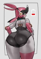 1girls absurd_res android angels_of_delusion aria_(zenless_zone_zero) aria_(zenless_zone_zero)_(robot_form) ass ass_focus back_view battery_indicator blush bottom_heavy female_only highres humanoid robot robot_girl solo_female spiralnoww standing thick_thighs thunder_thighs wide_hips zenless_zone_zero