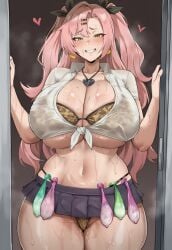 1girls ai_generated big_breasts condom eeveai huge_breasts nicole_demara tagme zenless_zone_zero