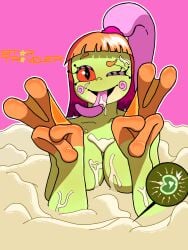 1female 1girls amphibian anthro bath bathing_in_cum covered_in_cum cum cum_bath cum_in_mouth cum_in_pussy cum_in_womb cum_inside cum_on_body cum_on_breasts cum_on_face excessive_cum excessive_genital_fluids female frog frog_girl impregnated impregnation long_hair oc original_character ovum ovum_meets_sperm ovum_penetration ovum_with_heart red_hair red_sclera sole_female solo solo_female sperm sperm_cell sperm_meets_ovum startraveler tongue tongue_out wink winking winking_at_viewer womb