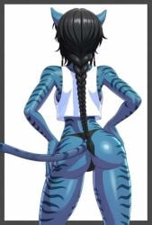 1girls 2d ai_generated ai_video alien alien_girl alien_humanoid animal_ears animated ass avatar avatar:_the_way_of_water black_hair blue_body blue_skin dancing kiri_(avatar) medium_breasts minicop2001 movement_ass na'vi petite skinny slim sole_female sound standing t-shirt tagme tail thighs toned toned_female twerking video