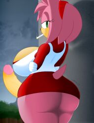 amy rose from sega by slickehedge