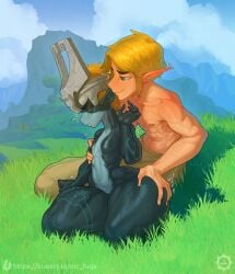 1boy 1girls aged_up female femboy flat_chest imminent_sex imp imp_midna interspecies link link_(twilight_princess) male midna mr_fuga mrfuga nintendo repost shortstack tagme the_legend_of_zelda thicc
