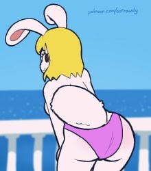 1girls alternate_version_available animated anthro ass big_ass blonde_female blonde_hair brown_eyes bunny_ear bunny_ears bunny_girl bunny_tail bunnygirl carrot_(one_piece) clothing dat_ass fat_ass female female_only fur furry furry_only huge_ass large_ass one_piece oofrowdy panties panties_only purple_panties purple_underwear rabbit shaking shaking_ass shaking_butt short_playtime solo tail thick_ass topless underwear yellow_hair