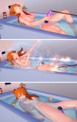 3d accidental_death asuka_langley_sohryu bath bathing bathroom bathtub before_and_after corpse dead_eyes death electric_shock electrocution female_death guro masturbation neon_genesis_evangelion red_hair sovereign teenager too_horny_to_live wet wet_skin